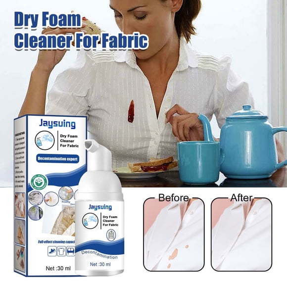 Xihbxyly Limpiador de Espuma Seca, Eficaz Quitamanchas de Aceite, Limpieza de Telas Sin Enjuague, Multiusos para Ropa, Zapatos, Cascos y Bolsas de Gimnasio, Fórmula Enzimática Segura, Tamaño de Viaje