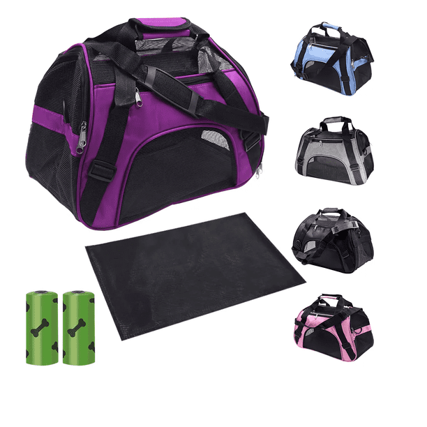 Bolsa Transportadora Para Perro Gato Mascota Plegable Grande Xtellar negro