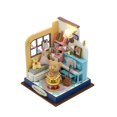 thumbnail image 1 of Casa de muñecas en miniatura hecha a mano, rompecabezas 3D con luces LED, decoración de escritorio Estilo C, 1 of 9