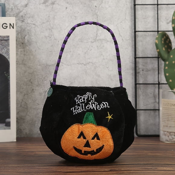Amzcrzy Caja De Almacenamiento De Adornos, Organizadores De Armario Y Almacenamiento, Bolsa De Calabaza De Halloween, Canasta De Accesorios De Halloween De Mano, Bolsa De Dulces No Tejida, Bolsa De C