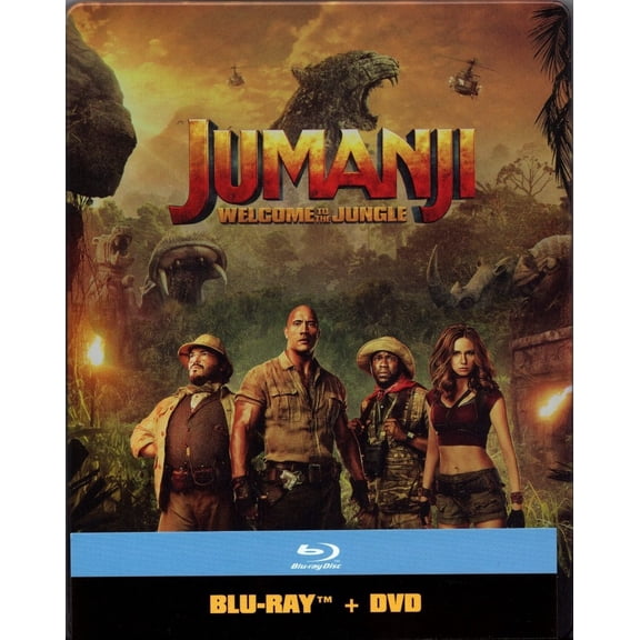 Jumanji En La Selva Jungle Steelbook Pelicula Blu-ray + Dvd Sony Blu-ray DVD