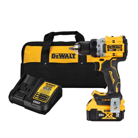 Taladro/destornillador DEWALT 20V MAX* XR® inalámbrico sin escobillas de 1/2 pulgada