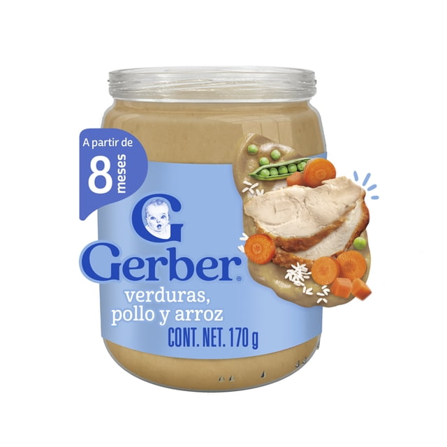Papilla Gerber Comidita casera etapa 3 pollo verduras y arroz 170 g