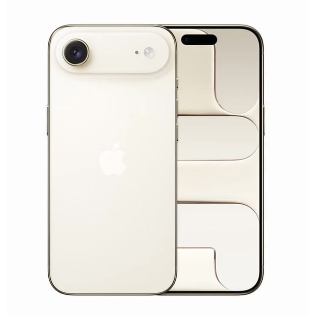 iphone 17 air 256gb oro esim iPhone dorado ultraligero en vista frontal y posterior, pantalla Super Retina XDR OLED de 6.1" (2556×1179 px), borde metálico brillante, cámara trasera en módulo elevado y logo Apple visible; A19 Bionic y 256GB de almacenamiento; suele usarse también para edición móvil de fotos y video.