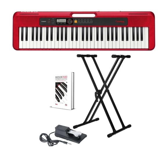 Teclado Casio Casiotone CT-S200 Portátil de 61 Teclas Paquete Rojo