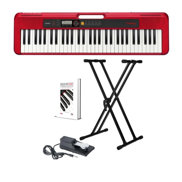 Teclado Casio Casiotone CT-S200 Portátil de 61 Teclas Paquete Rojo
