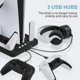 thumbnail image 4 of Soporte de refrigeración para consola PS5 / PS5 Slim, con cargador de mando, 4 puertos USB, 16 soportes para cartuchos de juegos y soportes para dispositivos multimedia remotos accesorios, 4 of 9