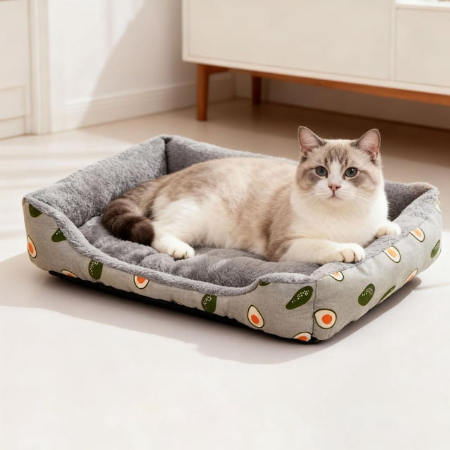 Cama de peluche para mascotas, cálida y resistente al invierno, para todas las estaciones, para perros pequeños y grandes, para gatos y perros, ideal como regalo de cumpleaños para mujeres, ideal para