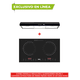 thumbnail image 2 of Combo DISA HOME Parrilla Inducción 2 Quemadores Negro Y Campana Extractora de Pared Negro Mate 80 cm, 2 of 7