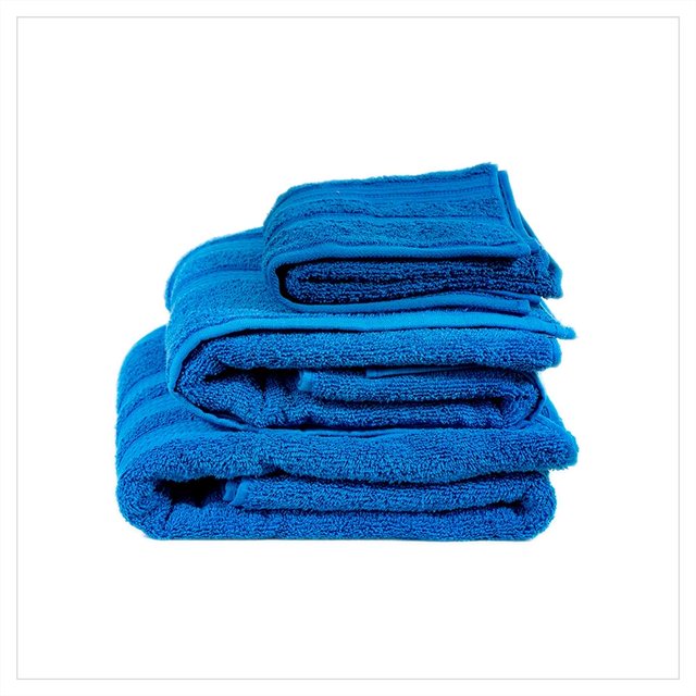 Juego de Toallas Jenin Home Versalles Azul 3 Piezas