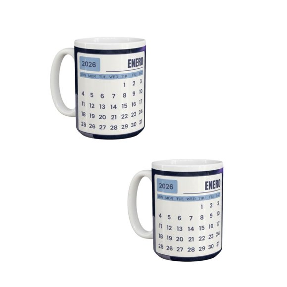 Duo de Tazas de cerámica 445 ml Enero Pausa Respira TINK