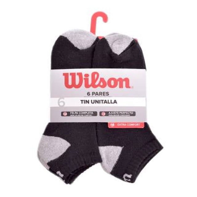 Tin Wilson para Hombre, Extra Confort Negro 6 Pares Unitalla