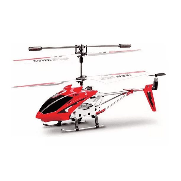 Dron Helicóptero Recargable Con Control Remoto Rojo/Blanco