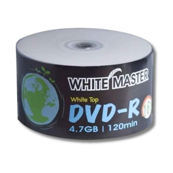 White Master DVD-R con 50 discos vírgenes
