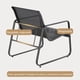 thumbnail image 5 of Zocalo Juego de Muebles de Exterior 3 Piezas, 2 Sillones y Mesa Auxiliar de Acero, Sillas con Tela Transpirable, Resistente al Agua y UV, Set para Jardín, Terraza y Patio, Color Negro, 5 of 10