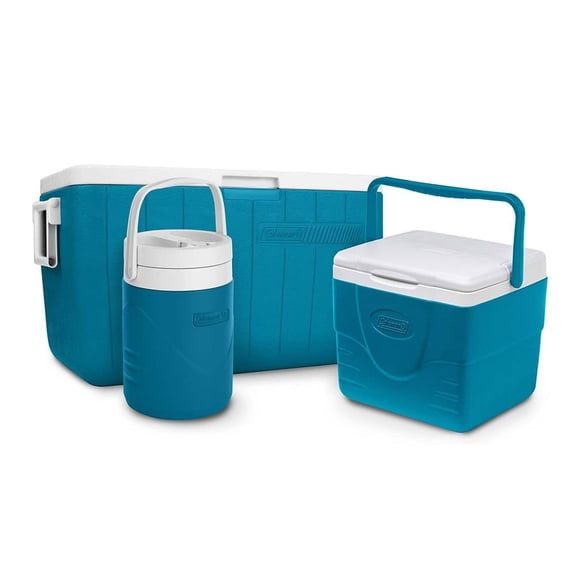 Combo de Hieleras Coleman Con Capacidades de 48 Cuartos, 9 Cuartos y 1 Galón