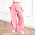 thumbnail image 2 of RKSTN Wide Leg Sweatpants for Women Plus Size High Waist Wide Leg Athletic Jogger Pants Womens Casual Solid Baggy Comfy Drawstring Running Gym Fitness Sport Pant with Pockets, 2 of 9