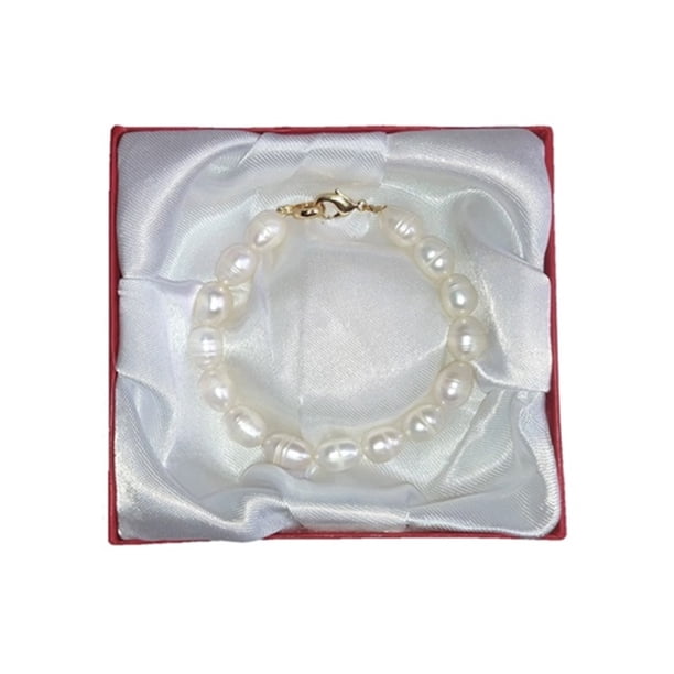 Pulsera y Aretes GREG J.M. Perlas Cultivadas Broche de Chapa Oro Clásico