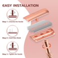 thumbnail image 4 of Afeitadora de seguridad THE GROOMING SOCIETY color oro rosa con 10 hojas, 4 of 7