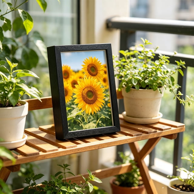 Marco de fotos hueco para flores secas | Marco tipo caja profunda para exhibir manualidades | Marco en blanco hecho a mano para conservar plantas