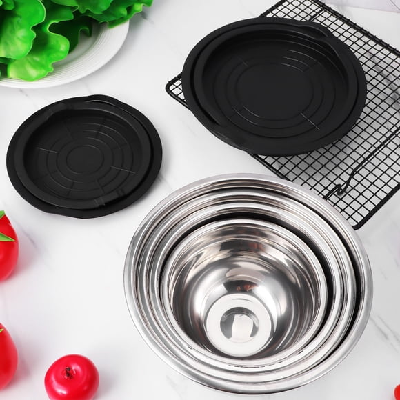 SOPOTUTU 4Ud Juegos De Bowls Para Ensalada Con Tapas De Acero Inoxidable