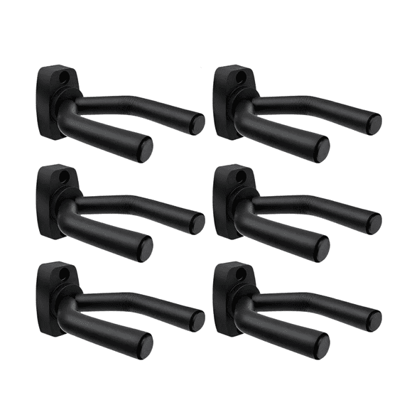 6 Piezas Soporte Para Guitarra Bloosom  Pared Con Gancho Esponja Negro