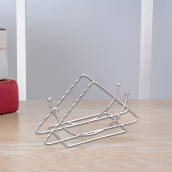 CaiYueKe Stainless Steel Napkin Holder, Paper Towel Rack for Kitchen Counter, Vertical Napkin Dispenser, Modern Tabletop Napkin Storage Organizer for Dining Room, Restaurant, Cafe