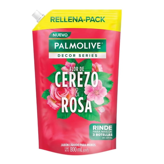 Jabón líquido para manos Palmolive decor series flor de cerezo & rosa 800 ml
