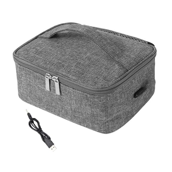 Lonchera Eléctrica con Puerto USB, Calentador de Alimentos con Revestimiento de Aluminio, Perfecto para El Gimnasio, Actividades Al Aire Libre Y