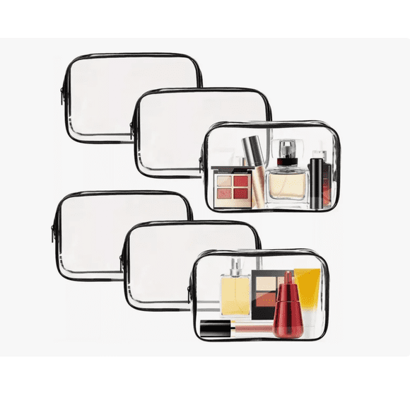 20 Pzs Neceser Cosmetiquera Bolsa De Viaje Transparente