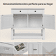 thumbnail image 3 of QUORIVE Alacena Multiusos Blanca Con Estante Inferior Abierto Para Cocina Y Pasillo, 3 of 6