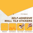 thumbnail image 3 of Uxcell 10pcs Azulejos de Backsplash Autoadhesivos 11.8"x11.8" Azulejos de Pared de PVC Textura de Mármol Adhesivos para Paredes para Dormitorio Baño, Naranja, 3 of 7
