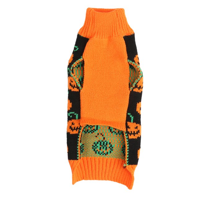 Suéter Suéter De Halloween Multi Calabaza Cara Sonriente Ropa De Invierno Para Mascotas Suministros De Halloween