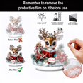 thumbnail image 4 of CaiYueKe Santa Claus Deer Ornaments 2D Flat Christmas Decor, Hanging Decorations for Holiday Tree Garland Window, Festive Santa Claus Deer Gift Set for Christmas Party Home Office Decor, 4 of 6