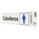 thumbnail image 2 of Letrero Para Baño Caballeros Hy-Ko Blanco 7.6X22.8Cm, 2 of 3