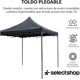 thumbnail image 2 of Carpa Toldo Plegable Reforzado 3x3 Lona Acero Inoxidable Impermeable Color Gris, 2 of 8