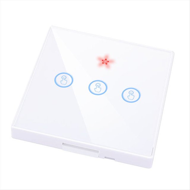 Interruptor Táctil Inteligente para Hogar, Luz Eléctrica, Control Remoto de 433 Mhz, Panel de Pared, Botón, Receptor, Lámpara LED, Interruptor de 3 Bandas