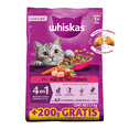 thumbnail image 2 of Alimento Seco para Gatos Adultos Whiskas® 4 en 1, 100% Nutrición Completa y Balanceada – Sabor Mix de Proteínas 1.7kg, 2 of 9