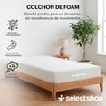 thumbnail image 3 of Colchón Individual En Caja Esponja Memory Foam De Alta Densidad Firmeza Media Suavidad Y Durabilidad Tecnología Híbrida Ortopédico (Gris), 3 of 5