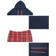 thumbnail image 5 of Conjunto de pijamas familiares de Navidad con capucha y manga larga Inspire Chic, con pantalones de cuadros, talla XS, azul [Niños y Niñas], 5 of 5