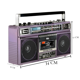 thumbnail image 5 of Radiocasetera QFX Purple  Bluetooth con Conversión a MP3 y Ecualizador de 3 Bandas Am/Fm, 5 of 10