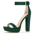 thumbnail image 1 of Sandalias de plataforma con correa de tobillo Allegra K de Tacón alto Mujer Verde 40, 1 of 7