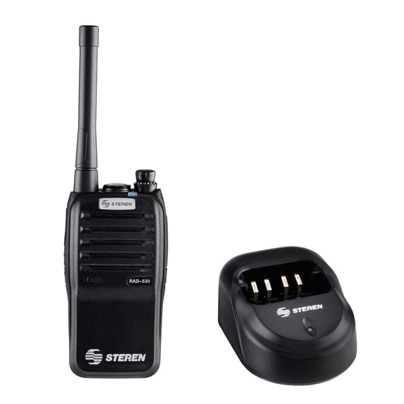 Radio intercomunicador profesional Steren RAD-530 5 Watts hasta 7 Km con mini linterna LED