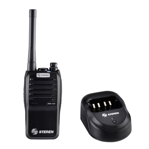 Radio intercomunicador profesional Steren RAD-530 5 Watts hasta 7 Km con mini linterna LED