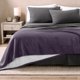 thumbnail image 2 of Manta de Cama de Felpa Sherpa Bare Home Matrimonial/Queen Berenjena, 2 of 6