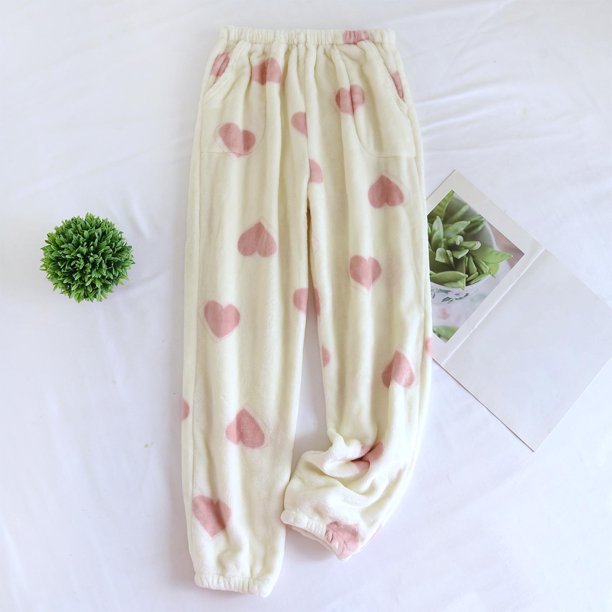 Puyaiuu Women's Pajama Pants With Pockets Flannel Pajama All kinds of Print Comfy Lounge Pant Fuzzy Sleep Bottoms with Pockets Gift