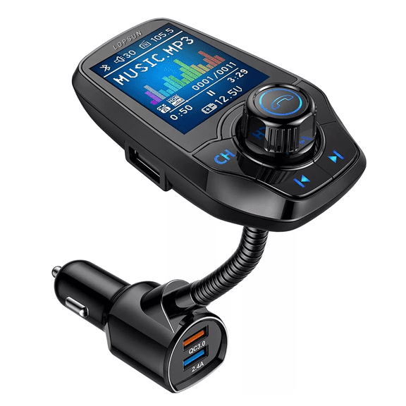 Receptor Transmisor Bluetooth Fm De Música Mp3 Manos Libres Neghro