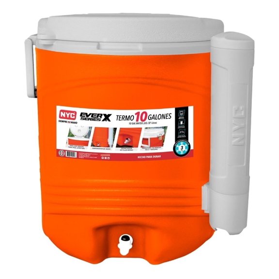 Termo Gorila Despachador De 10 Galones Color Naranja NYC