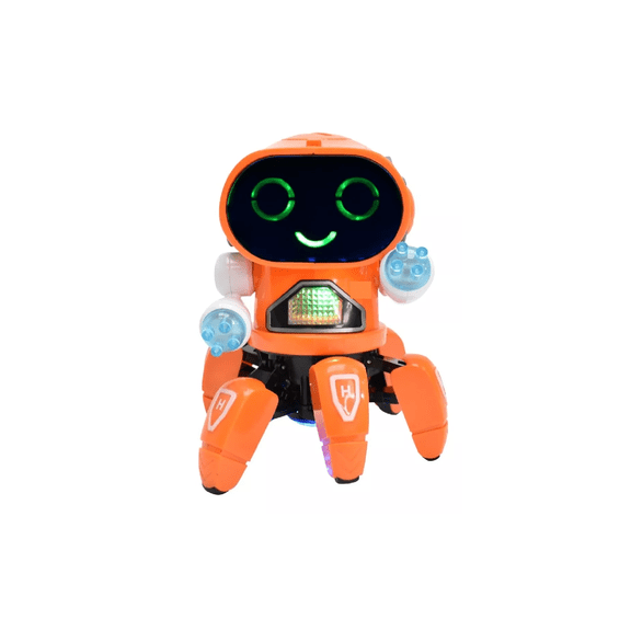 Juguete Robot Bailarín Con Luces Y Sonido NARANJA