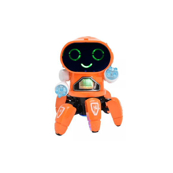 Juguete Robot Bailarín Con Luces Y Sonido NARANJA